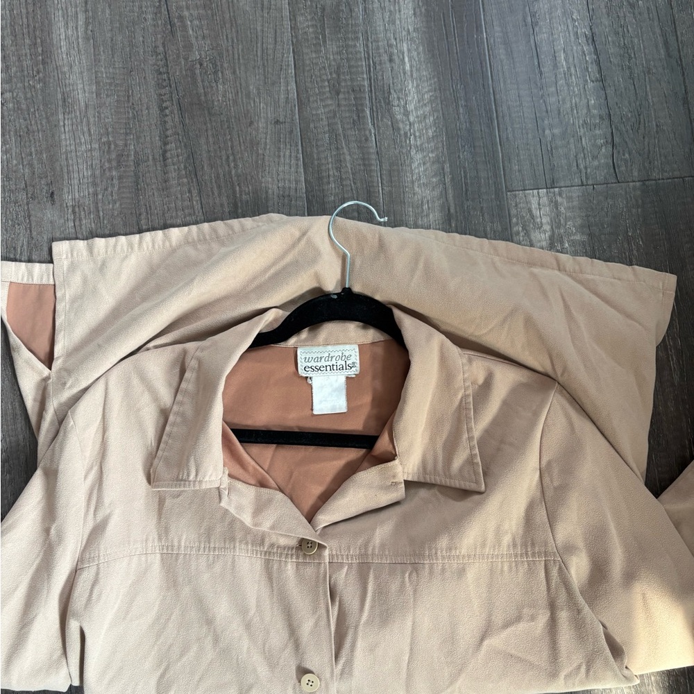 Tan Suede Spring Button Up Jacket